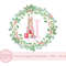 Flopsy Bunny Pink 1st Christmas PNG, Peter Rabbit Sublimation Design, Christmas Card Design, Flopsy Christmas, Instant Digital Download - 1.jpg