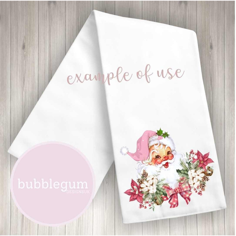 Pink Santa Christmas PNG, Christmas Clip Art, Vintage Santa Design , Holiday Sublimation, Pink Retro Santa, Instant Digital Download - 4.jpg