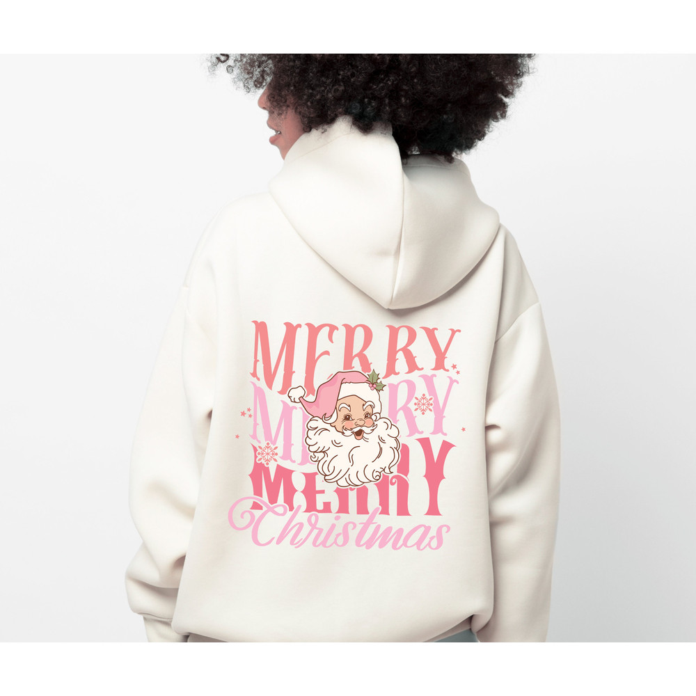 Retro Merry Merry Christmas SVG PNG, Pink Christmas SVG, Vintage Svg Png Christmas Sublimation for Shirt, Christmas Png - Santa Clip Art - 5.jpg