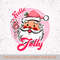 Holly Jolly Pink Christmas PNG, 16 oz Libbey Glass Can Tumbler Sublimation Design, Pink Santa Claus Png, Design Digital Download PNG - 2.jpg