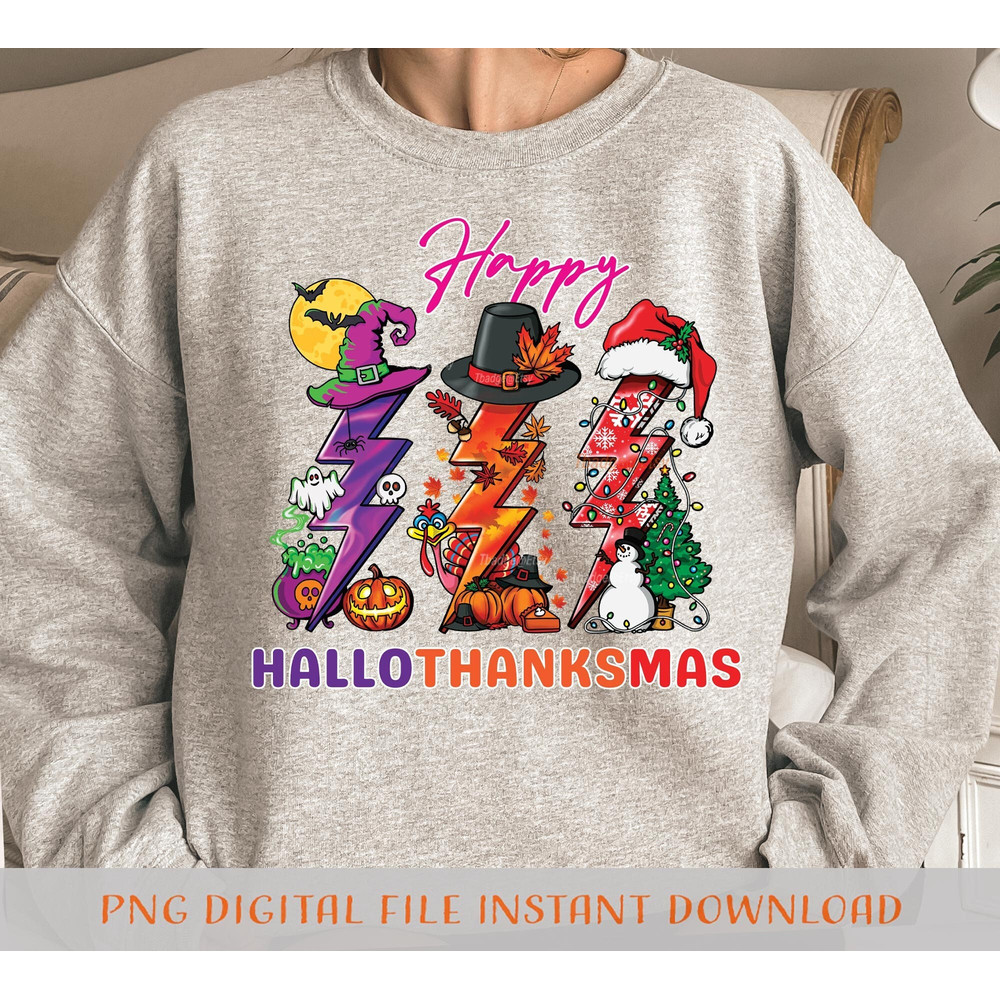 Happy Hallothanksmas lightning bolt png Halloween Thankgiving Merry Christmas Png Digital Download Sublimation file for Shirt Design - 1.jpg