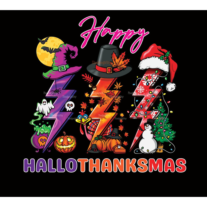 Happy Hallothanksmas lightning bolt png Halloween Thankgiving Merry Christmas Png Digital Download Sublimation file for Shirt Design - 2.jpg