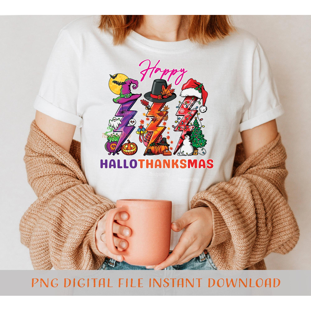 Happy Hallothanksmas lightning bolt png Halloween Thankgiving Merry Christmas Png Digital Download Sublimation file for Shirt Design - 4.jpg
