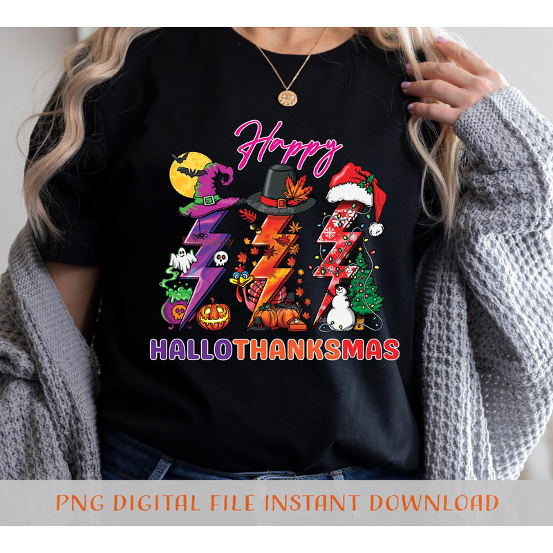 Happy Hallothanksmas lightning bolt png Halloween Thankgiving Merry Christmas Png Digital Download Sublimation file for Shirt Design - 5.jpg