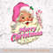 Pink Merry Christmas Png, Retro Santa Sublimation file for Shirt Design, Digital download Pink Christmas Png - 2.jpg