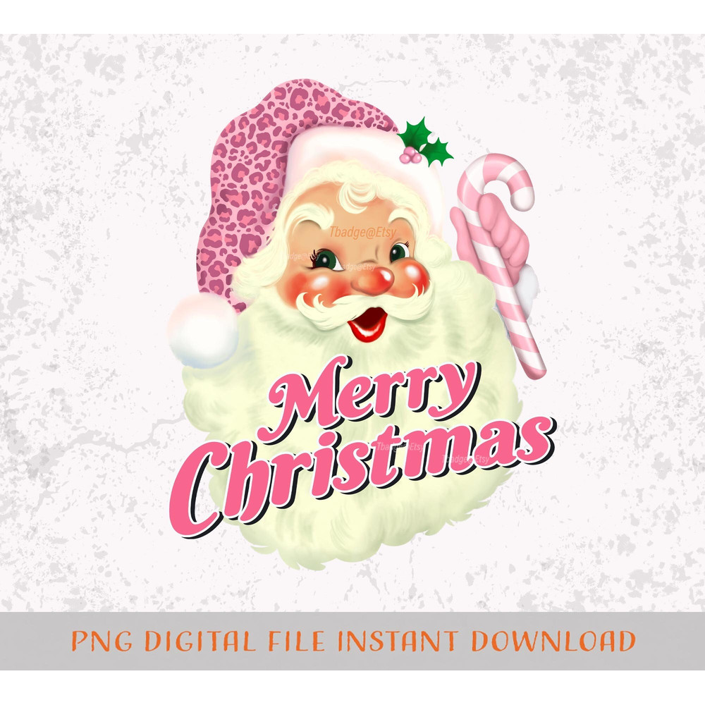 Retro Pink Santa Png, Leopard Christmas Png, Sublimation Christmas Digital Downloads Christmas Shirt Design Vintage Design - 1.jpg