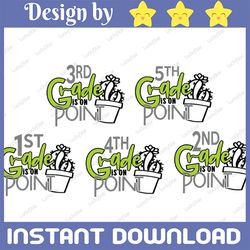 back to school, svg bundle first grade to 5th grade, 1st grade is on point svg, school cut file, svg file, 1st day of