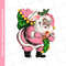 Digital Download Pink Santa Claus African American Christmas Vintage Greeting Card Clip Art Graphic Image Sublimation PNG JPEG - 1.jpg