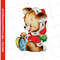 Vintage Digital Clipart Christmas Baby Bear Blue Shoe Pink Shoe Vintage Greeting Card Graphic Image PNG JPEG - 2.jpg
