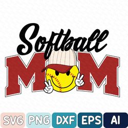 Softball Mom Svg, Softball Svg Design Downloads, Retro Softball Svg, Softball Clipart, Softball Mama Svg
