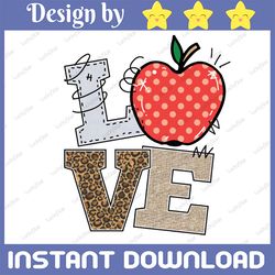teacher clipart, back to school, png file for sublimation, first day of school, love apple clipart, printable, teacher