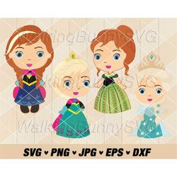 baby ice princess svg png, layered baby winter princess svg, baby princess png, svg files for cricut, instant download