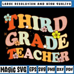 third grade teacher svg, 3rd grade teacher svg, third grade back to school svg, gift for 3rd grade teacher svg cricut