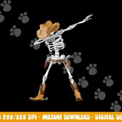 dabbing skeleton t shirt cowboy hat halloween kids boys dab png, sublimation copy