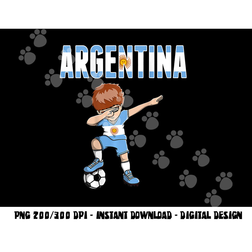 Dabbing Soccer Boy Argentina Soccer Fan Jersey Flag Football png, sublimation copy.jpg