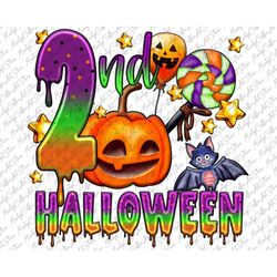 2nd Halloween Png, Baby Halloween Png, Halloween Birthday, Halloween Png, Second Halloween Png, Pumpkin,Sublimation Desi