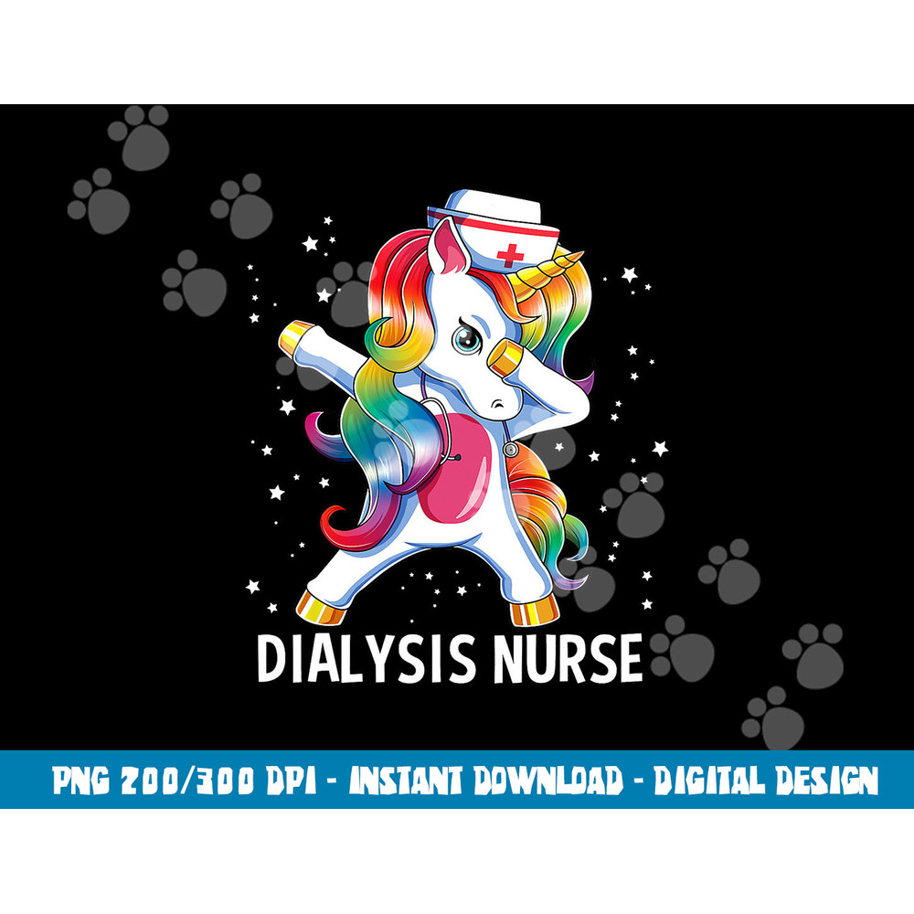 Dabbing Unicorn Funny Dialysis Nurse  png, sublimation copy.jpg