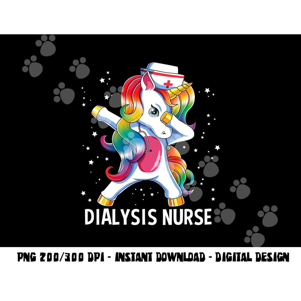 Dabbing Unicorn Funny Dialysis Nurse png, sublimation copy.jpg