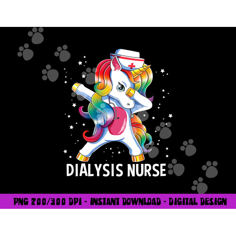 Dabbing Unicorn Funny Dialysis Nurse png, sublimation copy.jpg