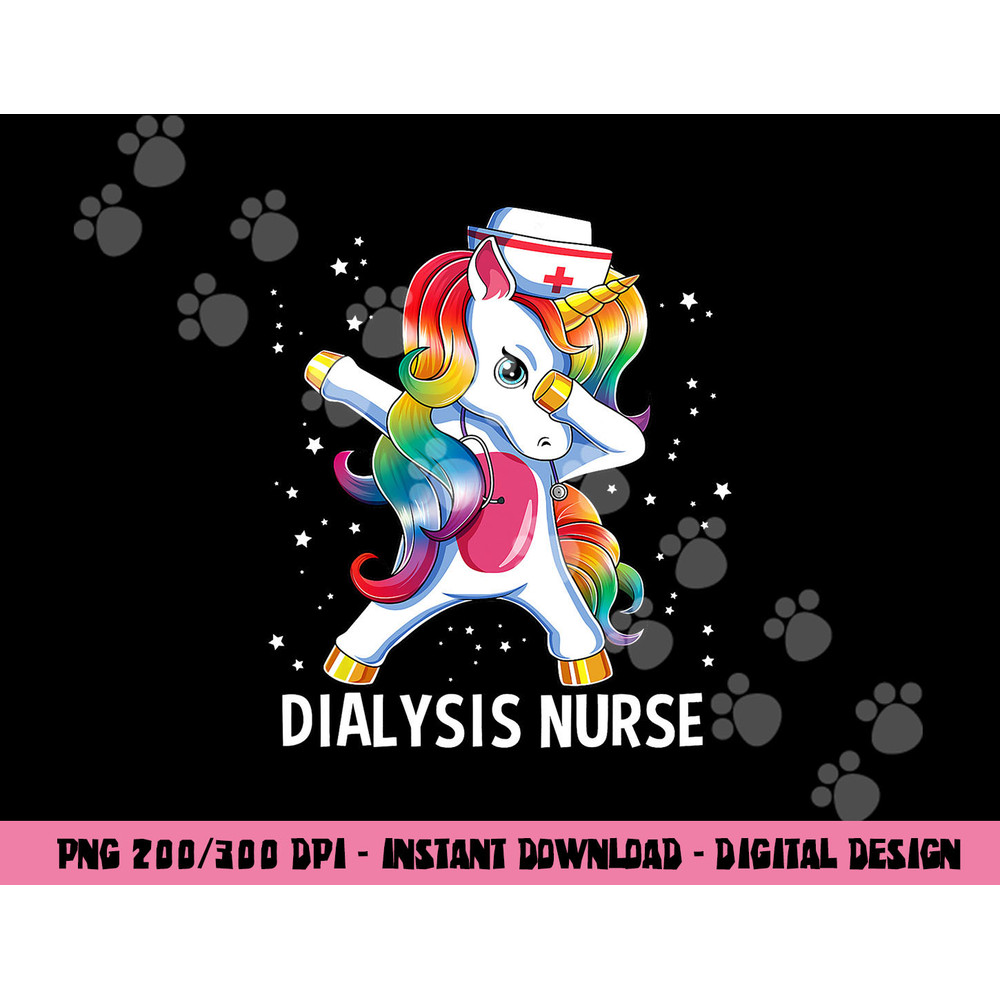 Dabbing Unicorn Funny Dialysis Nurse png, sublimation copy.jpg