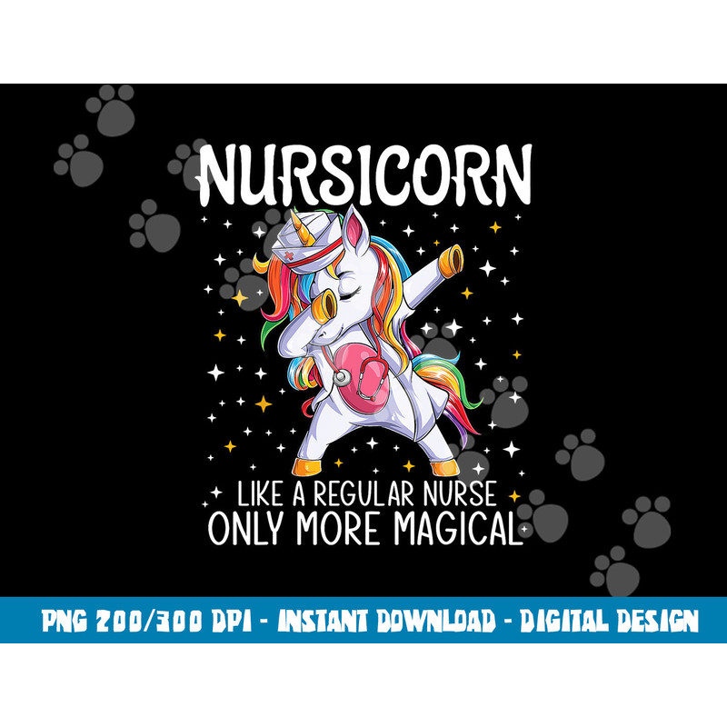 Dabbing Unicorn Nursicorn Funny Nurse Gift women men CNA RN  png, sublimation copy.jpg