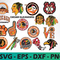 chicago blackhawks logo, bundle logo, svg, png, eps, dxf hockey teams svg