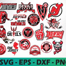 new jersey devils logo, bundle logo, svg, png, eps, dxf, hockey teams svg