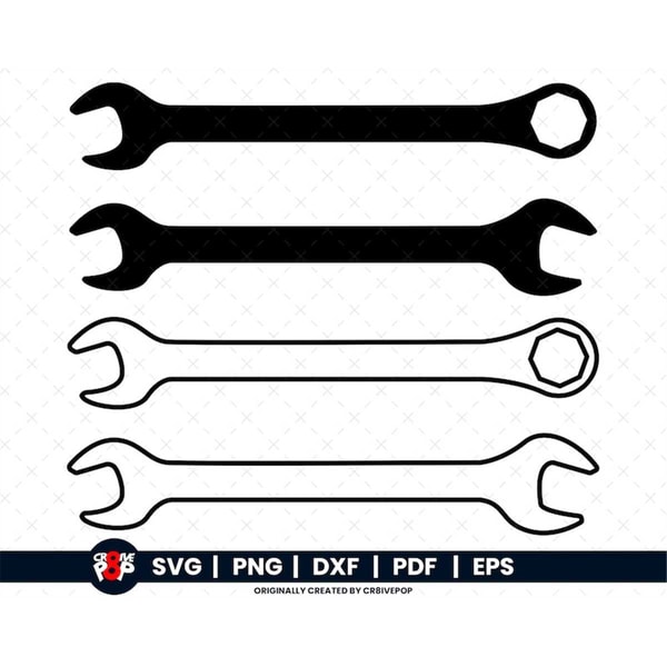 Wrench Template.pdf Wrench SVG | png,dxf,pdf,eps, Clipart Wrench Cricut (Get Ac - Inspire ...