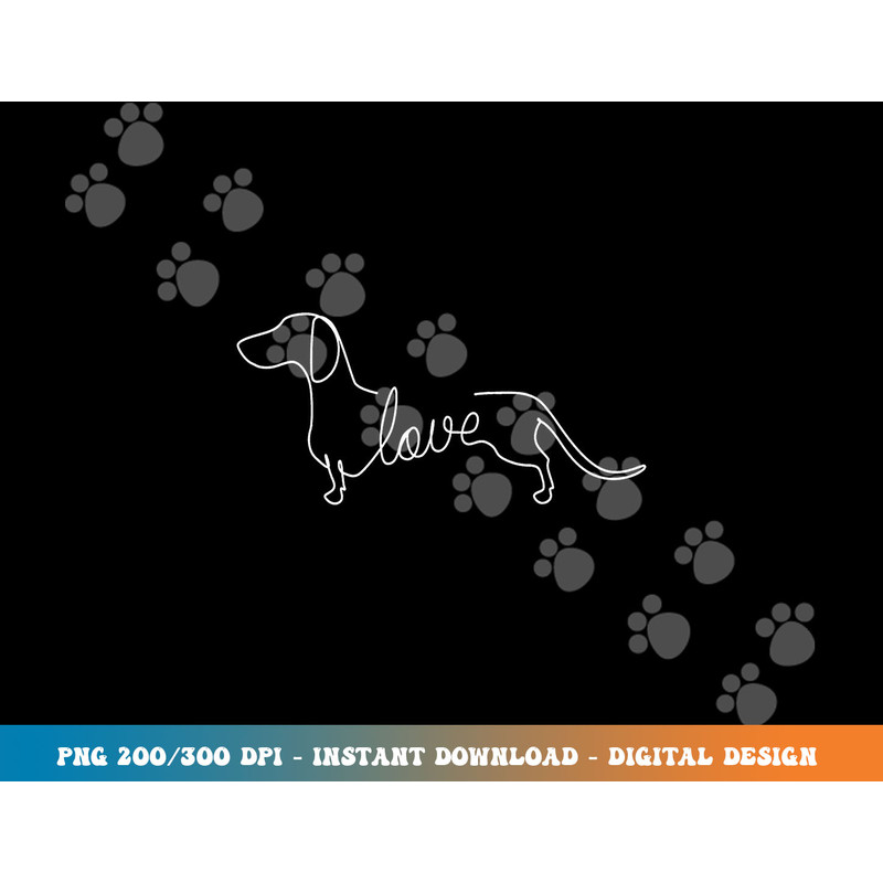 Dachshund Chiweenie Wiener Dog Love Art Sketch Gift  png, sublimation  png, sublimation copy.jpg
