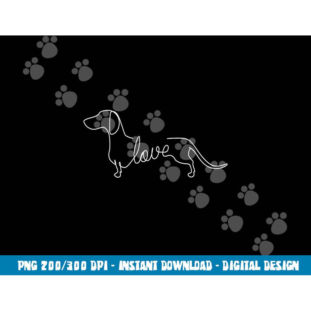 Dachshund Chiweenie Wiener Dog Love Art Sketch Gift  png, sublimation  png, sublimation copy.jpg