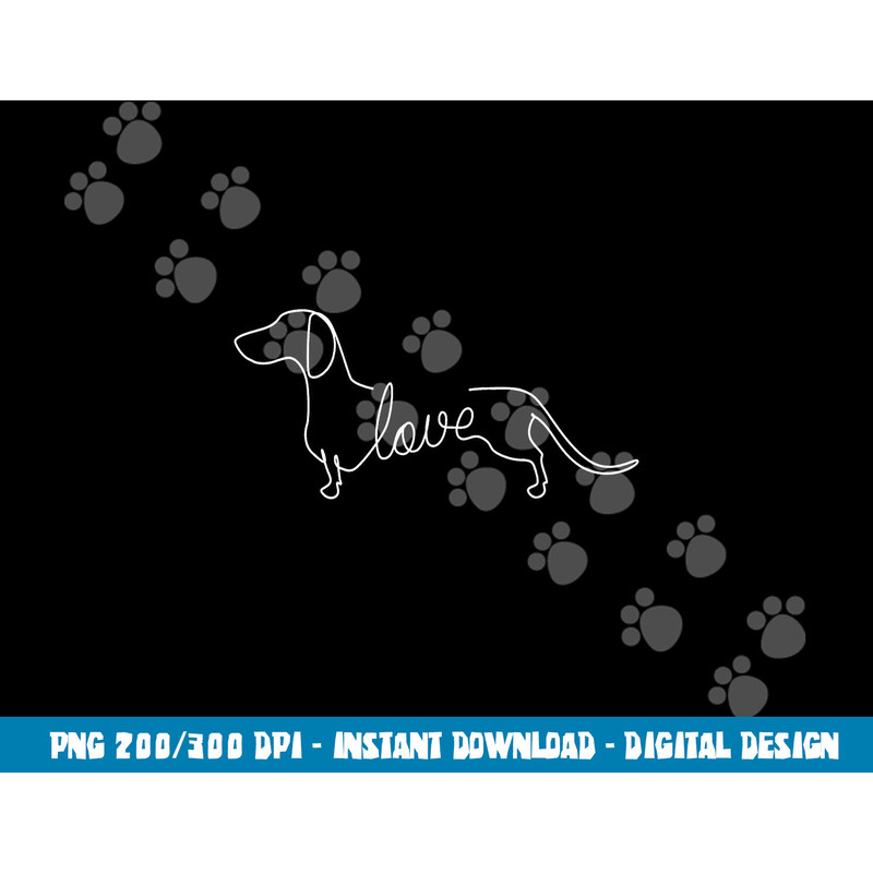 Dachshund Chiweenie Wiener Dog Love Art Sketch Gift  png, sublimation  png, sublimation copy.jpg