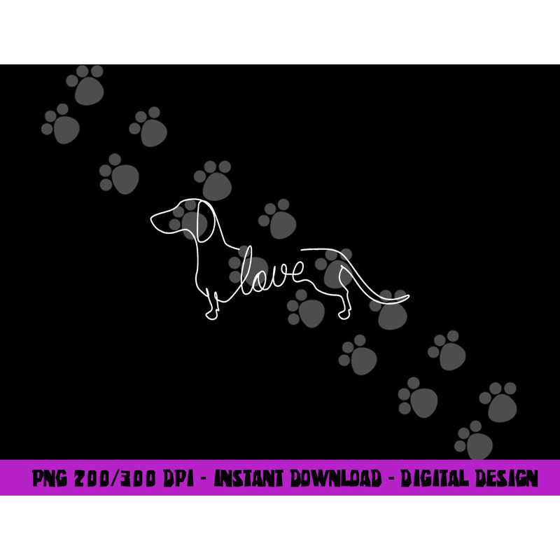 Dachshund Chiweenie Wiener Dog Love Art Sketch Gift png, sublimation png, sublimation copy.jpg