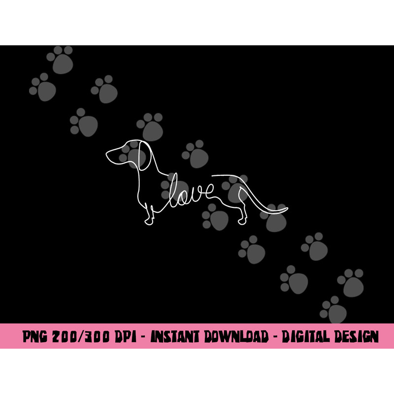 Dachshund Chiweenie Wiener Dog Love Art Sketch Gift png, sublimation png, sublimation copy.jpg