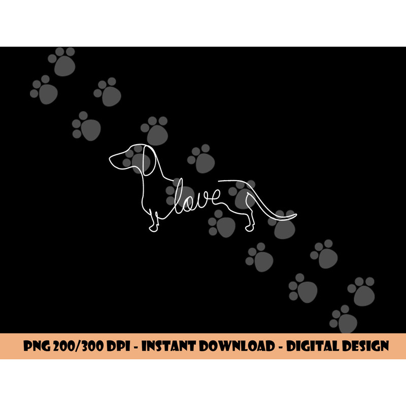 Dachshund Chiweenie Wiener Dog Love Art Sketch Gift png, sublimation png, sublimation copy.jpg