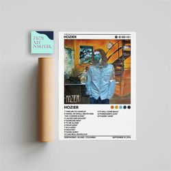 hozier - hozier album poster | 2 color 1 price | poster print, wall art, music gifts, home decor, music album cover post