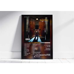 kanye west album poster | poster cover album late registration kanye west | album poster decoration | rapping posters |