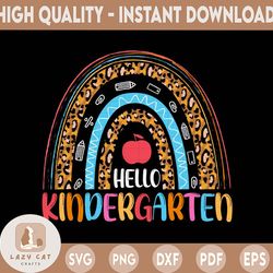 hello kindergarten rainbow png-kinder - back to school png- heart png- rainbow heart