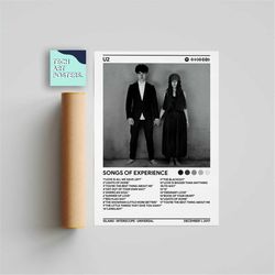 u2 - songs of experience album cover poster, wall art, music gifts, home decor, music poster print, custom album poster