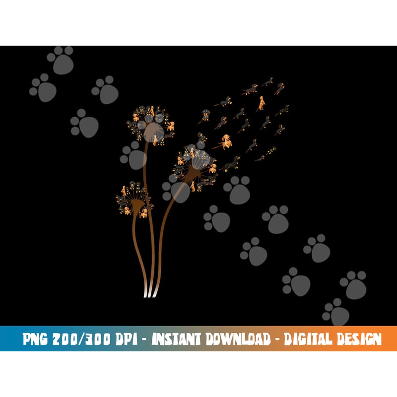 Dachshund Flower Fly Dandelion Funny Cute Dog Lover png, sublimation copy.jpg