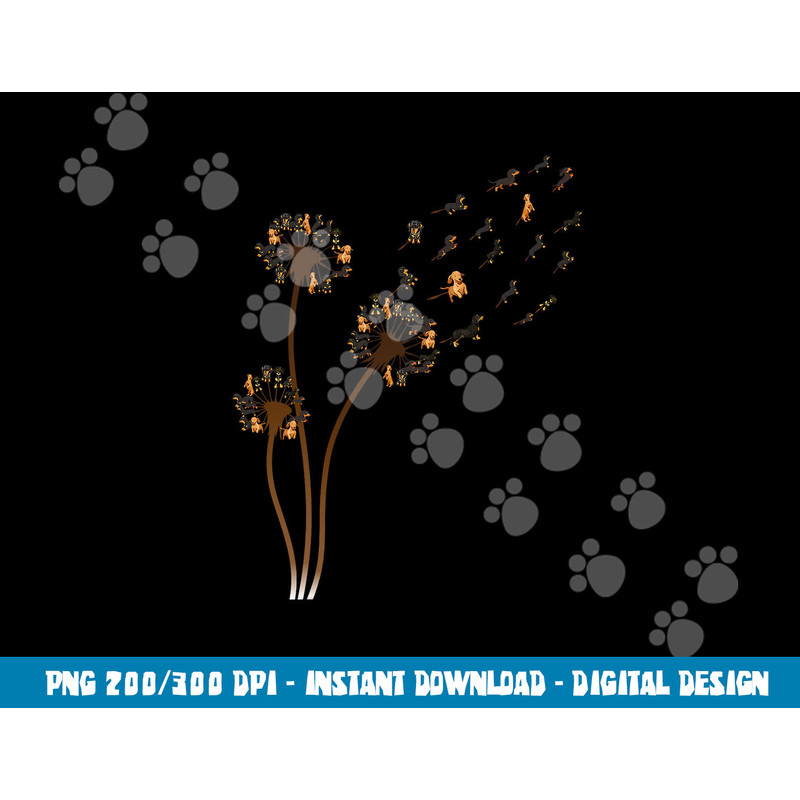 Dachshund Flower Fly Dandelion Funny Cute Dog Lover  png, sublimation copy.jpg