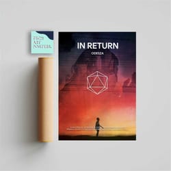 odesza - in return album cover poster, music poster print, wall art, music gifts, home decor, music poster print, custo