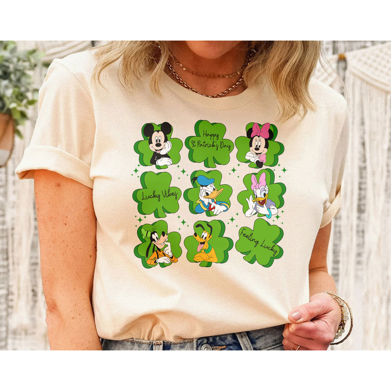 Vintage Mickey And Friends Happy St Patricks Day Shirt, Retro 90s Disney Lucky Shamrocks Shirt, Disney Irish Green Shirt - 1.jpg