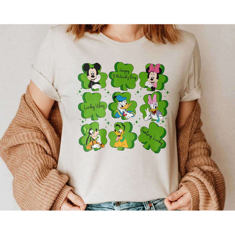 Vintage Mickey And Friends Happy St Patricks Day Shirt, Retro 90s Disney Lucky Shamrocks Shirt, Disney Irish Green Shirt - 2.jpg