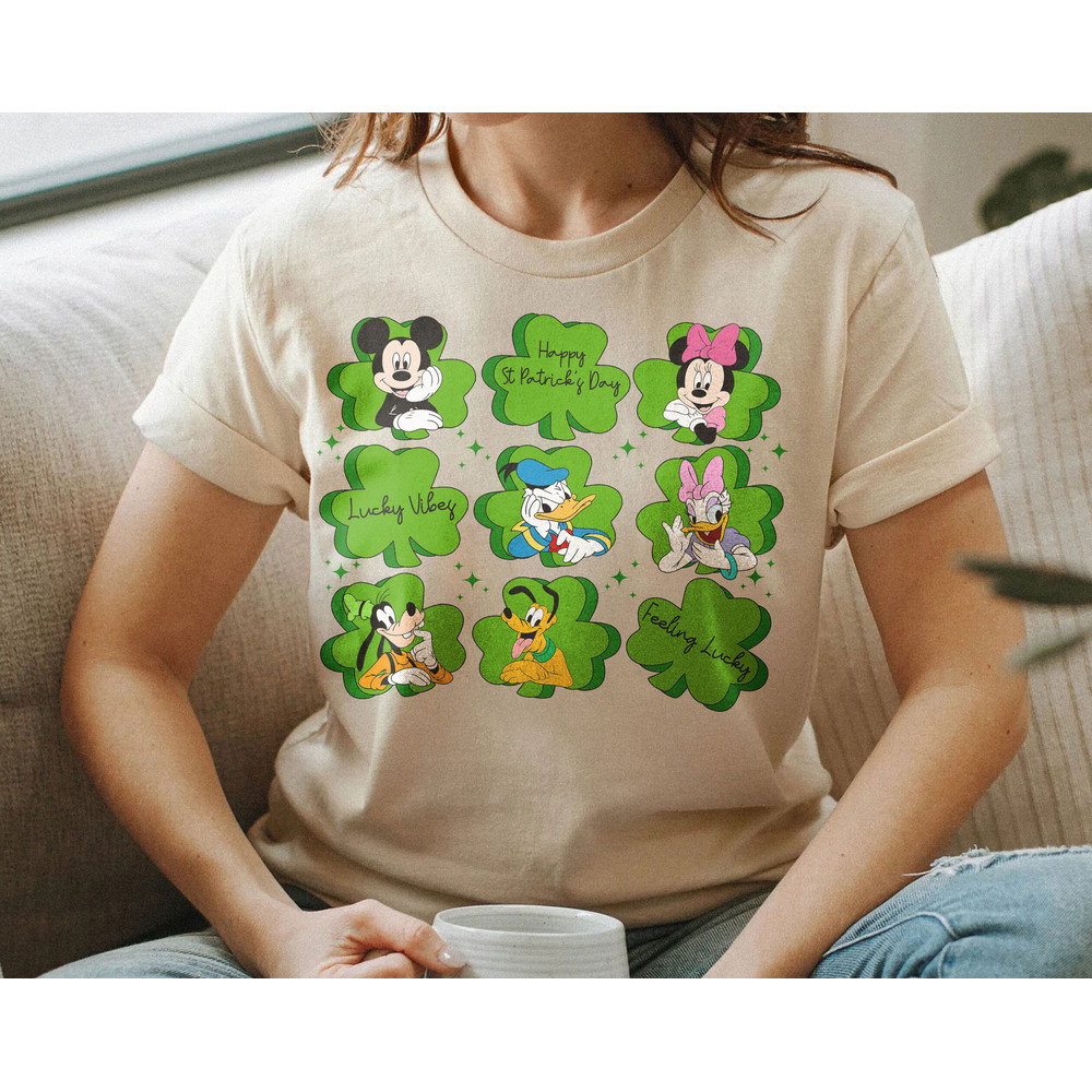 Vintage Mickey And Friends Happy St Patricks Day Shirt, Retro 90s Disney Lucky Shamrocks Shirt, Disney Irish Green Shirt - 4.jpg