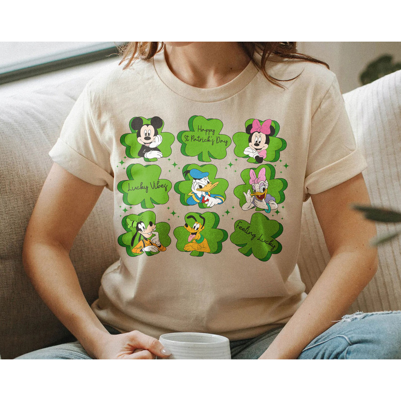 Vintage Mickey And Friends Happy St Patricks Day Shirt, Retro 90s Disney Lucky Shamrocks Shirt, Disney Irish Green Shirt - 4.jpg