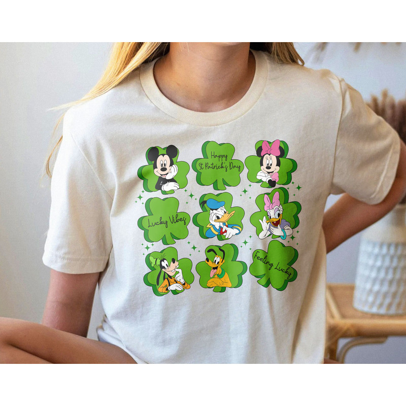 Vintage Mickey And Friends Happy St Patricks Day Shirt, Retro 90s Disney Lucky Shamrocks Shirt, Disney Irish Green Shirt - 5.jpg