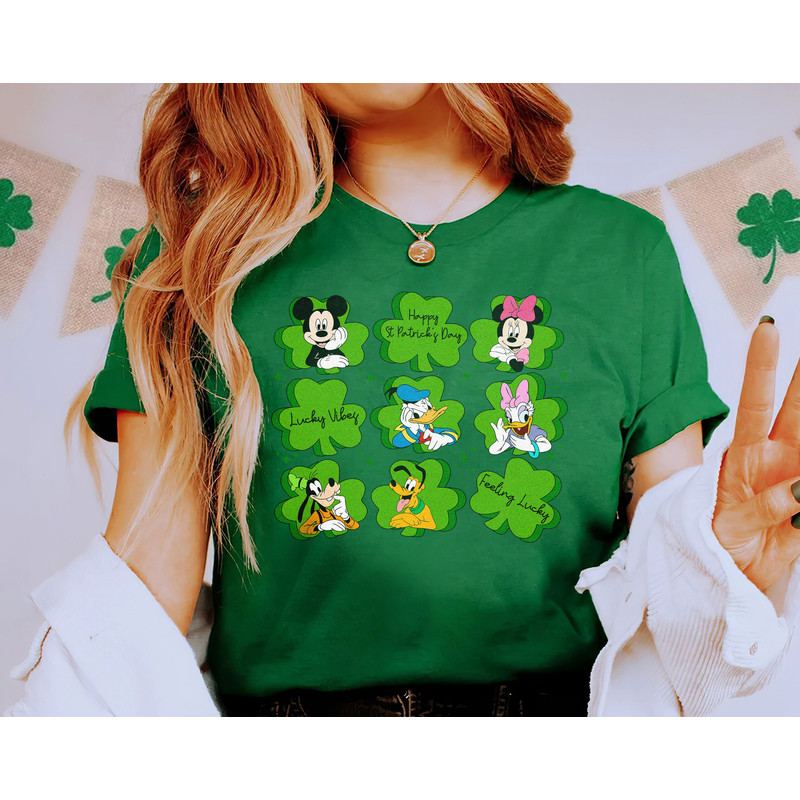 Vintage Mickey And Friends Happy St Patricks Day Shirt, Retro 90s Disney Lucky Shamrocks Shirt, Disney Irish Green Shirt - 7.jpg
