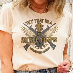 vintage try that in a small town shirt, jason aldean shirt, the aldean team