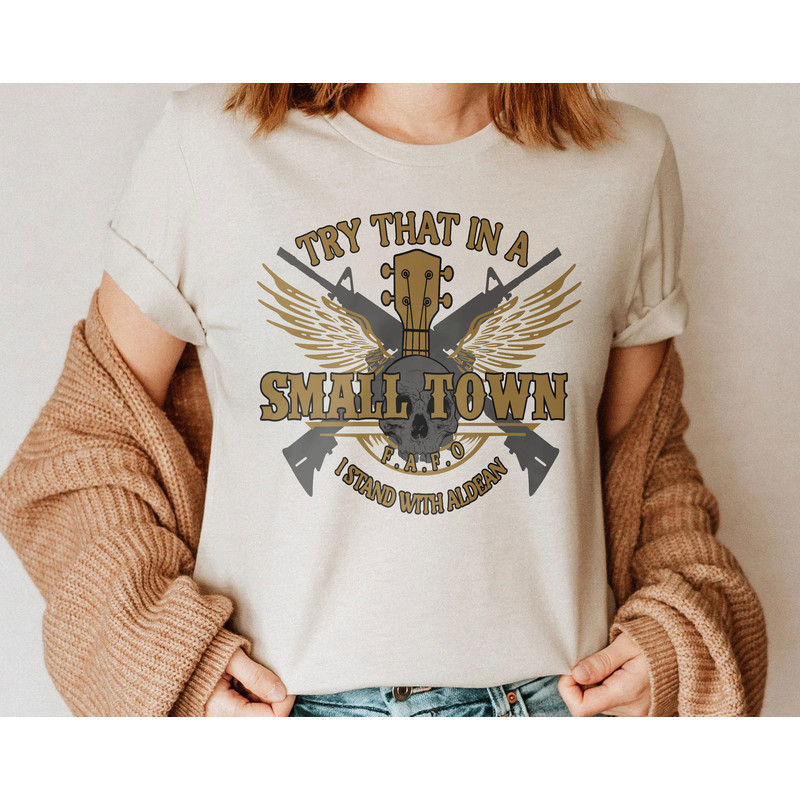 Vintage Try That In A Small Town Shirt, Jason Aldean Shirt, The Aldean Team Shirt, Country Music Shirt, American Flag Shirt - 2.jpg