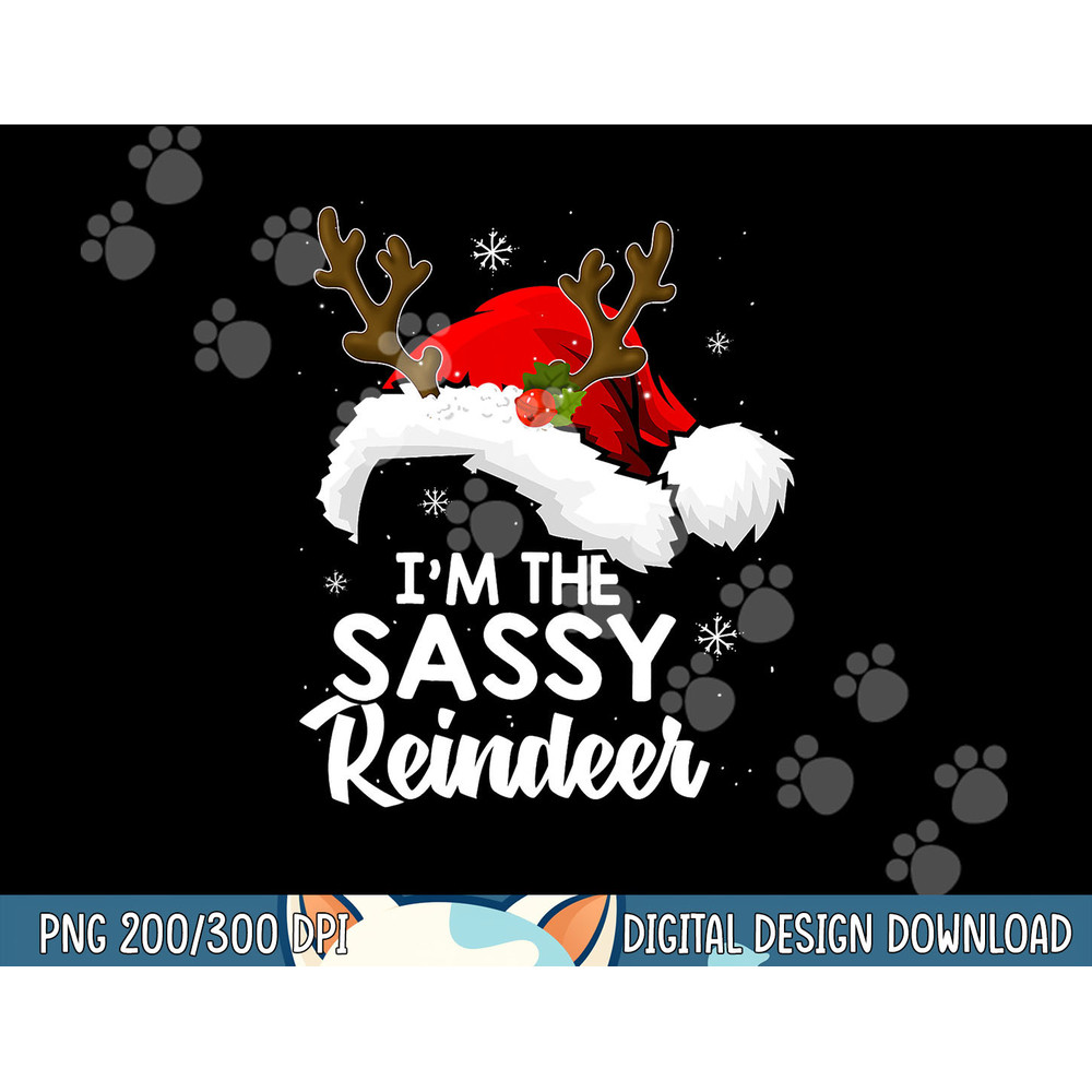 I m The Sassy Reindeer Christmas Funny Pajamas Family Xmas png,sublimation copy.jpg